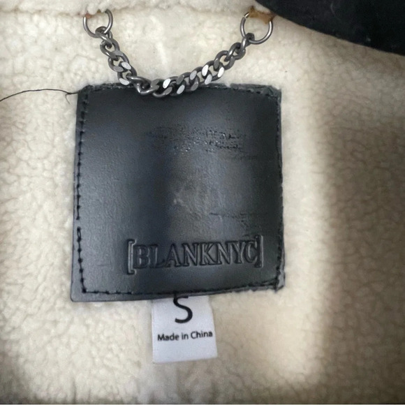 Blank NYC Snowed In Faux Fur Lined Jacket men’s small - Picture 14 of 14